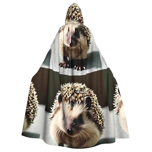 DLXW Herren Damen Umhang Halloween Kapuzenumhang Königin Robe Kostüm Renaissance Mittelalter Kostüm Niedlich Igel DLXW Herren Damen Umhang Halloween Kapuzenumhang Königin Robe Kostüm Renaissance Mittelalter Kostüm Niedlich Igel von DLXW