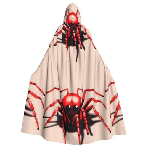 DLXW Herren Damen Umhang Halloween Kapuzenumhang Königin Robe Kostüm Renaissance Mittelalter Kostüm Niedlich Kleine Rote Spinne DLXW Herren Damen Umhang Halloween Kapuzenumhang Königin Robe Kostüm Renaissance Mittelalter Kostüm Niedlich Kleine Rote Spinne von DLXW