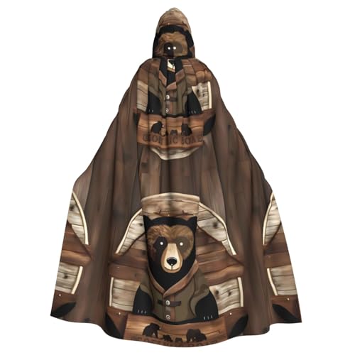 DLXW Herren Damen Umhang Halloween Kapuzenumhang Königin Robe Kostüm Renaissance Mittelalter Kostüm Rustikal Lodge Bär DLXW Herren Damen Umhang Halloween Kapuzenumhang Königin Robe Kostüm Renaissance Mittelalter Kostüm Rustikal Lodge Bär von DLXW