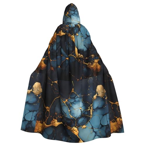 DLXW Herren Damen Umhang Halloween Kapuzenumhang Königin Robe Kostüm Renaissance Mittelalter Kostüm Schwarz Gold Marmoriert DLXW Herren Damen Umhang Halloween Kapuzenumhang Königin Robe Kostüm Renaissance Mittelalter Kostüm Schwarz Gold Marmoriert von DLXW