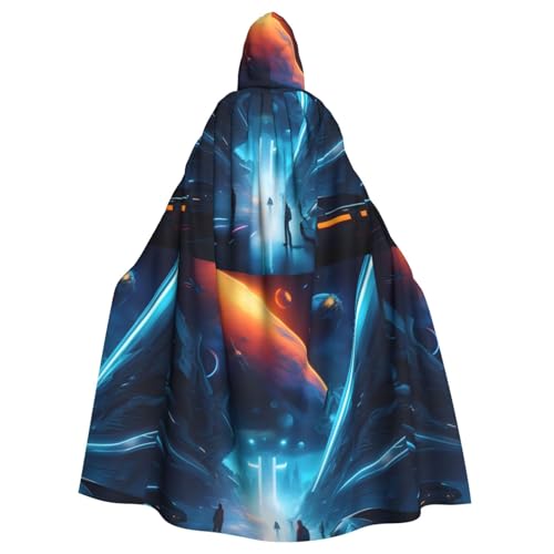 DLXW Herren Damen Umhang Halloween Kapuzenumhang Königin Robe Kostüm Renaissance Mittelalter Kostüm Science Fiction Zukunft DLXW Herren Damen Umhang Halloween Kapuzenumhang Königin Robe Kostüm Renaissance Mittelalter Kostüm Science Fiction Zukunft von DLXW