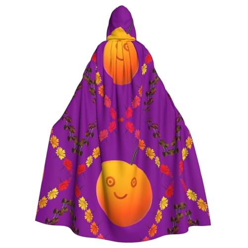 DLXW Herren Damen Umhang Halloween Kapuzenumhang Königin Robe Kostüm Renaissance Mittelalter Kostüm Smiley Orange DLXW Herren Damen Umhang Halloween Kapuzenumhang Königin Robe Kostüm Renaissance Mittelalter Kostüm Smiley Orange von DLXW