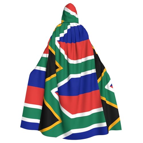 DLXW Herren Damen Umhang Halloween Kapuzenumhang Königin Robe Kostüm Renaissance Mittelalter Kostüm Südafrika Flagge DLXW Herren Damen Umhang Halloween Kapuzenumhang Königin Robe Kostüm Renaissance Mittelalter Kostüm Südafrika Flagge von DLXW
