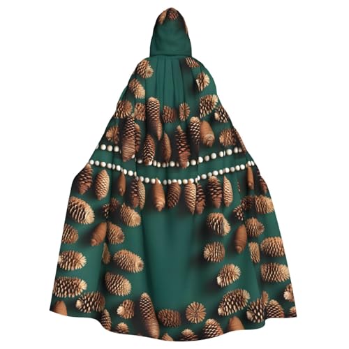 DLXW Herren Damen Umhang Halloween Kapuzenumhang Königin Robe Kostüm Renaissance Mittelalter Kostüm Tannenzapfen Bordüre DLXW Herren Damen Umhang Halloween Kapuzenumhang Königin Robe Kostüm Renaissance Mittelalter Kostüm Tannenzapfen Bordüre von DLXW