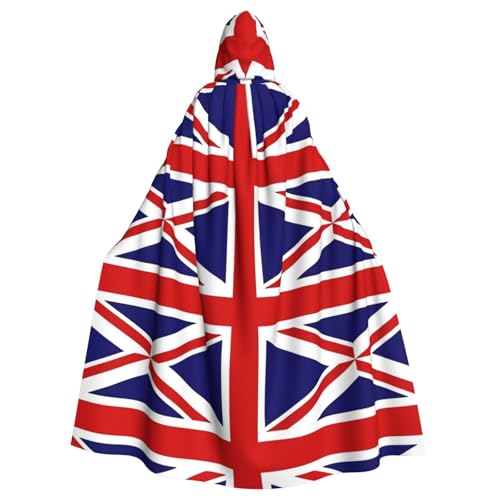 DLXW Herren Damen Umhang Halloween Kapuzenumhang Königin Robe Kostüm Renaissance Mittelalter Kostüm UK Flagge DLXW Herren Damen Umhang Halloween Kapuzenumhang Königin Robe Kostüm Renaissance Mittelalter Kostüm UK Flagge von DLXW