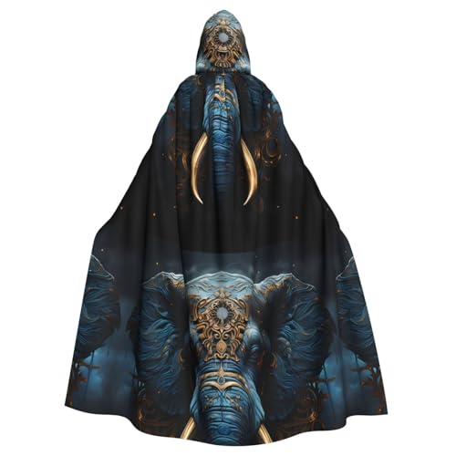 DLXW Herren Damen Umhang Halloween Kapuzenumhang Königin Robe Kostüm Renaissance Mittelalter Kostüm Unheimlicher Elefant DLXW Herren Damen Umhang Halloween Kapuzenumhang Königin Robe Kostüm Renaissance Mittelalter Kostüm Unheimlicher Elefant von DLXW