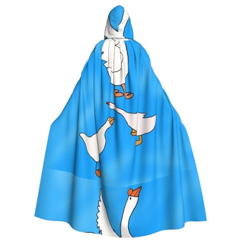 DLXW Herren Damen Umhang Halloween Kapuzenumhang Königin Robe Kostüm Renaissance Mittelalter Kostüm Weiß Gänsehaus von DLXW