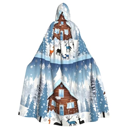 DLXW Herren Damen Umhang Halloween Kapuzenumhang Königin Robe Kostüm Renaissance Mittelalter Kostüm Winter Rehkitz DLXW Herren Damen Umhang Halloween Kapuzenumhang Königin Robe Kostüm Renaissance Mittelalter Kostüm Winter Rehkitz von DLXW