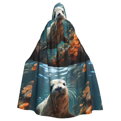 DLXW Kapuzenumhang für Erwachsene, 100 % Polyester, bequem und langlebig, perfekt für Halloween, Cosplay, Kostümpartys, Bühnenauftritte von DLXW