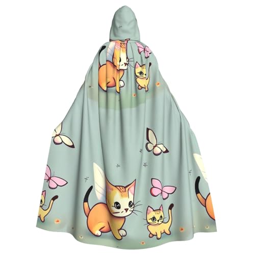 DLXW Kapuzenumhang für Kätzchen, Schmetterling, Erwachsene, 100 % Polyester, bequem und langlebig, perfekt für Halloween, Cosplay, Kostümpartys, Bühnenauftritte DLXW Kapuzenumhang für Kätzchen, Schmetterling, Erwachsene, 100 % Polyester, bequem und langlebig, perfekt für Halloween, Cosplay, Kostümpartys, Bühnenauftritte von DLXW