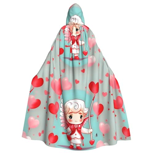 DLXW Niedlicher Kapuzenumhang für Jungen und Erwachsene – 100 % Polyester, bequem und langlebig, perfekt für Halloween, Cosplay, Kostümpartys, Bühnenauftritte von DLXW