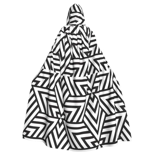 DLXW Printidea Kapuzenumhang für Erwachsene, 100 % Polyester, bequem und langlebig, perfekt für Halloween, Cosplay, Kostümpartys, Bühnenauftritte von DLXW