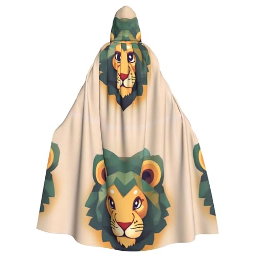 DLXW Renaissance Erwachsenen-Kapuzenumhang Polyester Umhang viktorianische Capelle Mittelalter Hobbit Halloween Kostüm Cartoon Löwe DLXW Renaissance Erwachsenen-Kapuzenumhang Polyester Umhang viktorianische Capelle Mittelalter Hobbit Halloween Kostüm Cartoon Löwe von DLXW
