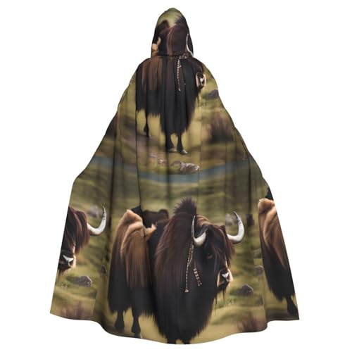 DLXW Renaissance Erwachsenen-Kapuzenumhang Polyester Umhang viktorianische Capelle Mittelalter Hobbit Halloween Kostüm Mighty Highland Yak DLXW Renaissance Erwachsenen-Kapuzenumhang Polyester Umhang viktorianische Capelle Mittelalter Hobbit Halloween Kostüm Mighty Highland Yak von DLXW