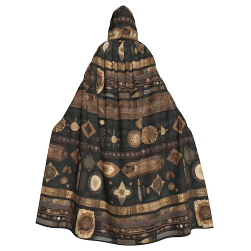 DLXW Renaissance Kapuzenumhang für Erwachsene, Polyester, viktorianische Capelle, mittelalterliches Hobbit, Halloween-Kostüm, Bohemian-Stil von DLXW