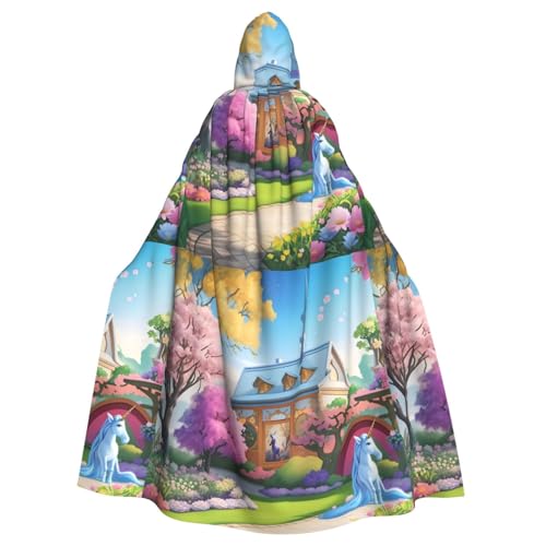 DLXW Renaissance Kapuzenumhang für Erwachsene, Polyester, viktorianische Capelle, mittelalterliches Hobbit, Halloween-Kostüm, Einhorn, Märchen DLXW Renaissance Kapuzenumhang für Erwachsene, Polyester, viktorianische Capelle, mittelalterliches Hobbit, Halloween-Kostüm, Einhorn, Märchen von DLXW
