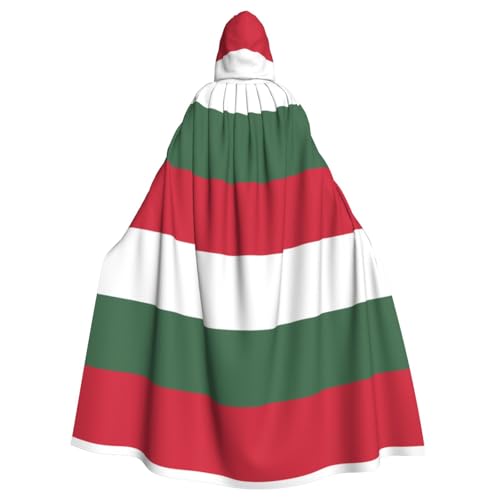 DLXW Renaissance Kapuzenumhang für Erwachsene, Polyester, viktorianische Capelle, mittelalterliches Hobbit, Halloween-Kostüm, Flagge von Ungarn DLXW Renaissance Kapuzenumhang für Erwachsene, Polyester, viktorianische Capelle, mittelalterliches Hobbit, Halloween-Kostüm, Flagge von Ungarn von DLXW