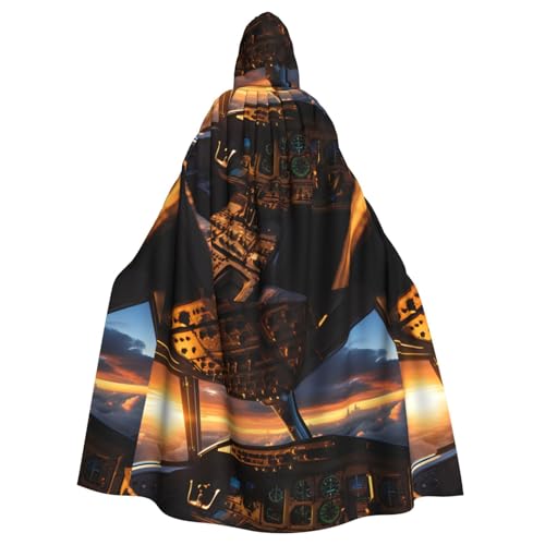 DLXW Renaissance Kapuzenumhang für Erwachsene, Polyester, viktorianische Capelle, mittelalterliches Hobbit, Halloween-Kostüm, Flugzeug, Cockpit DLXW Renaissance Kapuzenumhang für Erwachsene, Polyester, viktorianische Capelle, mittelalterliches Hobbit, Halloween-Kostüm, Flugzeug, Cockpit von DLXW