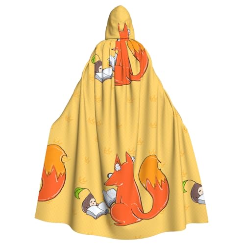 DLXW Renaissance Kapuzenumhang für Erwachsene, Polyester, viktorianische Capelle, mittelalterliches Hobbit, Halloween-Kostüm, Sonnenblumenkerne und Füchse DLXW Renaissance Kapuzenumhang für Erwachsene, Polyester, viktorianische Capelle, mittelalterliches Hobbit, Halloween-Kostüm, Sonnenblumenkerne und Füchse von DLXW