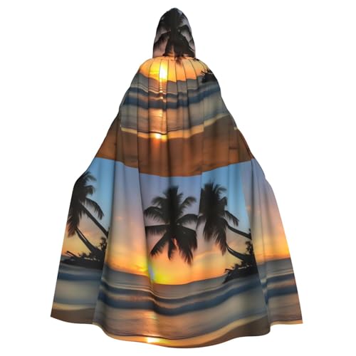 DLXW Renaissance Kapuzenumhang für Erwachsene, Polyester, viktorianische Capelle, mittelalterliches Hobbit, Halloween-Kostüm, Sonnenuntergang, Strand DLXW Renaissance Kapuzenumhang für Erwachsene, Polyester, viktorianische Capelle, mittelalterliches Hobbit, Halloween-Kostüm, Sonnenuntergang, Strand von DLXW