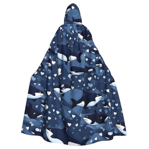 DLXW Renaissance Kapuzenumhang für Erwachsene, Polyester, viktorianische Capelle, mittelalterliches Hobbit, Halloween-Kostüm, blauer Killerwal DLXW Renaissance Kapuzenumhang für Erwachsene, Polyester, viktorianische Capelle, mittelalterliches Hobbit, Halloween-Kostüm, blauer Killerwal von DLXW