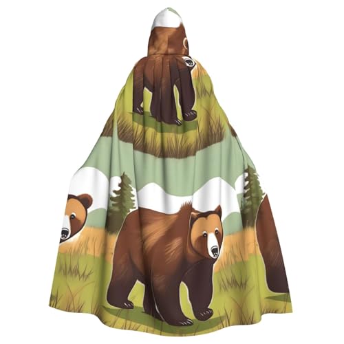 DLXW Renaissance Kapuzenumhang für Erwachsene, Polyester, viktorianische Capelle, mittelalterliches Hobbit, Halloween-Kostüm, brauner Bär, Spaziergang DLXW Renaissance Kapuzenumhang für Erwachsene, Polyester, viktorianische Capelle, mittelalterliches Hobbit, Halloween-Kostüm, brauner Bär, Spaziergang von DLXW