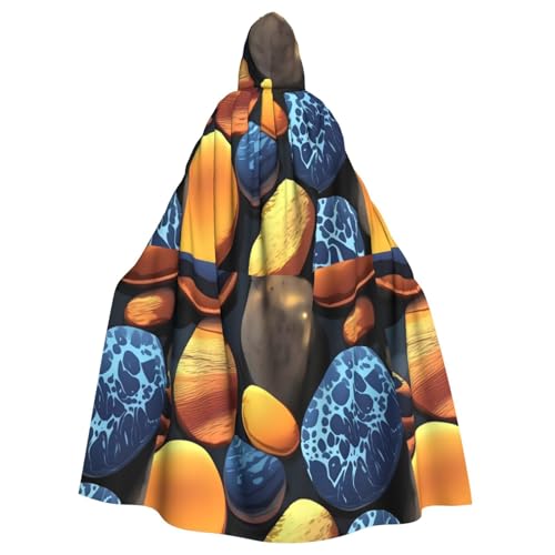 DLXW Renaissance Kapuzenumhang für Erwachsene, Polyester, viktorianische Capelle, mittelalterliches Hobbit, Halloween-Kostüm, gelbe Kieselsteine DLXW Renaissance Kapuzenumhang für Erwachsene, Polyester, viktorianische Capelle, mittelalterliches Hobbit, Halloween-Kostüm, gelbe Kieselsteine von DLXW
