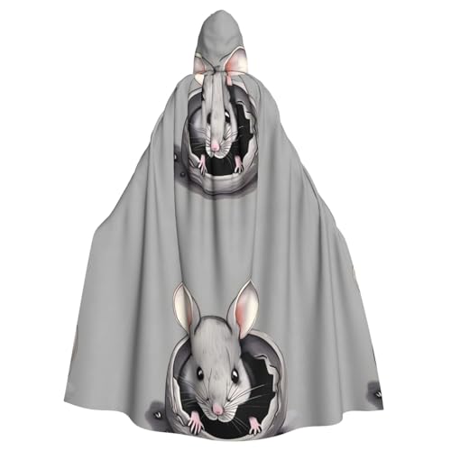 DLXW Renaissance Kapuzenumhang für Erwachsene, Polyester, viktorianische Capelle, mittelalterliches Hobbit, Halloween-Kostüm, graue Ratte DLXW Renaissance Kapuzenumhang für Erwachsene, Polyester, viktorianische Capelle, mittelalterliches Hobbit, Halloween-Kostüm, graue Ratte von DLXW