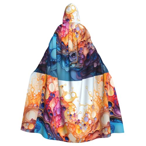 DLXW Renaissance Kapuzenumhang für Erwachsene, Polyester, viktorianische Capelle, mittelalterliches Hobbit, Halloween-Kostüm, mehrfarbige Marmorierung DLXW Renaissance Kapuzenumhang für Erwachsene, Polyester, viktorianische Capelle, mittelalterliches Hobbit, Halloween-Kostüm, mehrfarbige Marmorierung von DLXW