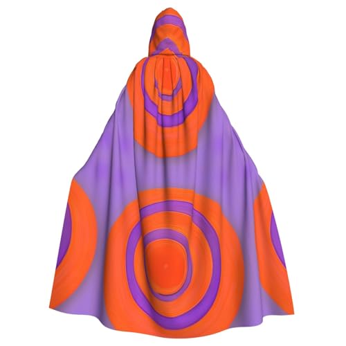 DLXW Renaissance Kapuzenumhang für Erwachsene, Polyester, viktorianische Capelle, mittelalterliches Hobbit, Halloween-Kostüm, orangefarbener Kreis in der Mitte DLXW Renaissance Kapuzenumhang für Erwachsene, Polyester, viktorianische Capelle, mittelalterliches Hobbit, Halloween-Kostüm, orangefarbener Kreis in der Mitte von DLXW