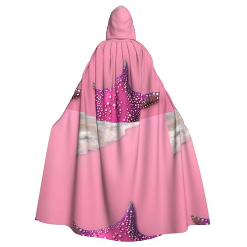 DLXW Renaissance Kapuzenumhang für Erwachsene, Polyester, viktorianische Capelle, mittelalterliches Hobbit, Halloween-Kostüm, rosa Sandstrand DLXW Renaissance Kapuzenumhang für Erwachsene, Polyester, viktorianische Capelle, mittelalterliches Hobbit, Halloween-Kostüm, rosa Sandstrand von DLXW