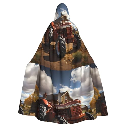 DLXW Renaissance Kapuzenumhang für Erwachsene, Polyester, viktorianische Capelle, mittelalterliches Hobbit, Halloween-Kostüm, roter Traktor DLXW Renaissance Kapuzenumhang für Erwachsene, Polyester, viktorianische Capelle, mittelalterliches Hobbit, Halloween-Kostüm, roter Traktor von DLXW