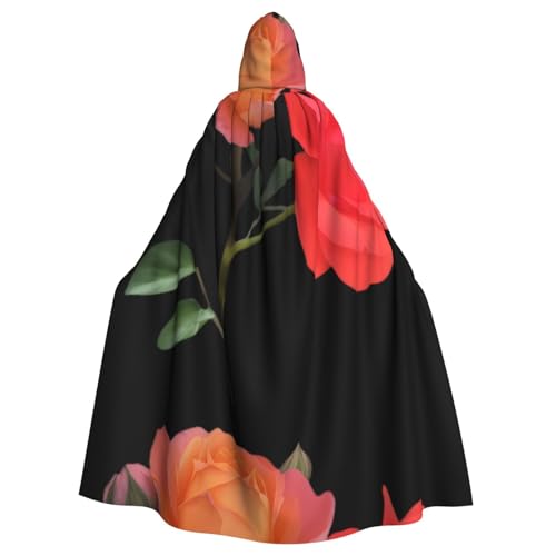 DLXW Renaissance Kapuzenumhang für Erwachsene, Polyester, viktorianische Capelle, mittelalterliches Hobbit, Halloween-Kostüm, zweifarbig, Mondblume DLXW Renaissance Kapuzenumhang für Erwachsene, Polyester, viktorianische Capelle, mittelalterliches Hobbit, Halloween-Kostüm, zweifarbig, Mondblume von DLXW