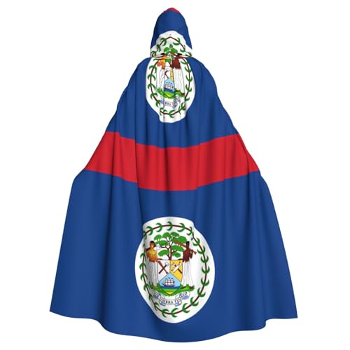DLXW Renaissance-Umhang mit Kapuze für Erwachsene, Polyester, viktorianische Capelle, mittelalterliches Hobbit, Halloween-Kostüm, Belize-Flagge DLXW Renaissance-Umhang mit Kapuze für Erwachsene, Polyester, viktorianische Capelle, mittelalterliches Hobbit, Halloween-Kostüm, Belize-Flagge von DLXW