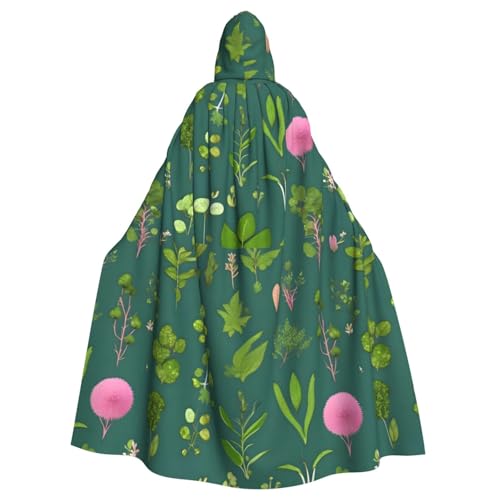 DLXW Renaissance-Umhang mit Kapuze für Erwachsene, Polyester, viktorianische Capelle, mittelalterliches Hobbit, Halloween-Kostüm, Blumen und Pflanzen DLXW Renaissance-Umhang mit Kapuze für Erwachsene, Polyester, viktorianische Capelle, mittelalterliches Hobbit, Halloween-Kostüm, Blumen und Pflanzen von DLXW