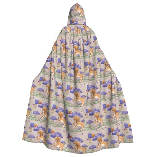 DLXW Renaissance-Umhang mit Kapuze für Erwachsene, Polyester, viktorianische Capelle, mittelalterliches Hobbit, Halloween-Kostüm, Cartoon-Pilz mit Hund DLXW Renaissance-Umhang mit Kapuze für Erwachsene, Polyester, viktorianische Capelle, mittelalterliches Hobbit, Halloween-Kostüm, Cartoon-Pilz mit Hund von DLXW
