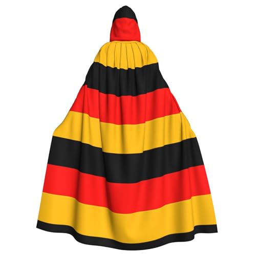 DLXW Renaissance-Umhang mit Kapuze für Erwachsene, Polyester, viktorianische Capelle, mittelalterliches Hobbit, Halloween-Kostüm, Deutschlandflagge DLXW Renaissance-Umhang mit Kapuze für Erwachsene, Polyester, viktorianische Capelle, mittelalterliches Hobbit, Halloween-Kostüm, Deutschlandflagge von DLXW