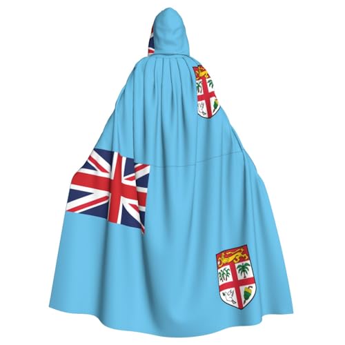 DLXW Renaissance-Umhang mit Kapuze für Erwachsene, Polyester, viktorianische Capelle, mittelalterliches Hobbit, Halloween-Kostüm, Fidschi-Flagge DLXW Renaissance-Umhang mit Kapuze für Erwachsene, Polyester, viktorianische Capelle, mittelalterliches Hobbit, Halloween-Kostüm, Fidschi-Flagge von DLXW