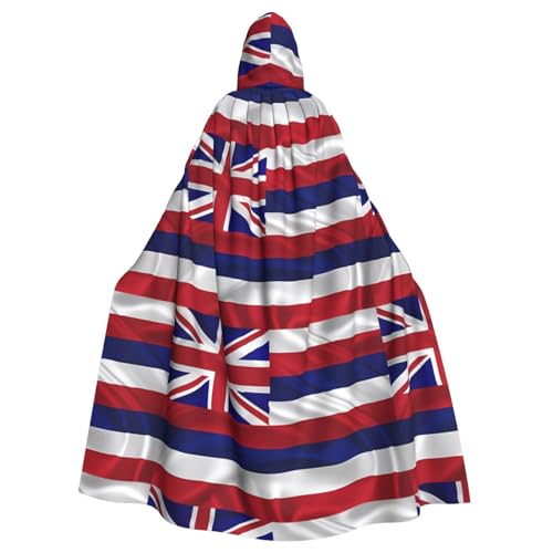 DLXW Renaissance-Umhang mit Kapuze für Erwachsene, Polyester, viktorianische Capelle, mittelalterliches Hobbit, Halloween-Kostüm, Flagge von Hawaii, Amerikaner DLXW Renaissance-Umhang mit Kapuze für Erwachsene, Polyester, viktorianische Capelle, mittelalterliches Hobbit, Halloween-Kostüm, Flagge von Hawaii, Amerikaner von DLXW