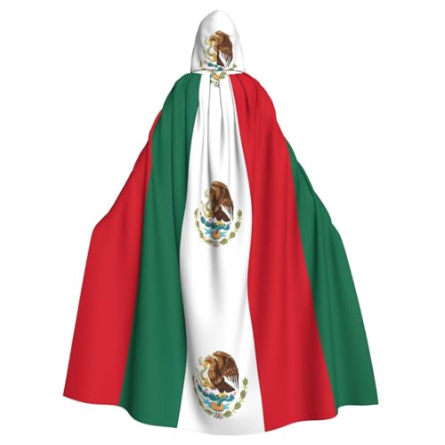 DLXW Renaissance-Umhang mit Kapuze für Erwachsene, Polyester, viktorianische Capelle, mittelalterliches Hobbit, Halloween-Kostüm, Flagge von Mexiko DLXW Renaissance-Umhang mit Kapuze für Erwachsene, Polyester, viktorianische Capelle, mittelalterliches Hobbit, Halloween-Kostüm, Flagge von Mexiko von DLXW