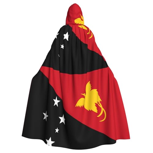DLXW Renaissance-Umhang mit Kapuze für Erwachsene, Polyester, viktorianische Capelle, mittelalterliches Hobbit, Halloween-Kostüm, Flagge von Papua, Neuguinea DLXW Renaissance-Umhang mit Kapuze für Erwachsene, Polyester, viktorianische Capelle, mittelalterliches Hobbit, Halloween-Kostüm, Flagge von Papua, Neuguinea von DLXW