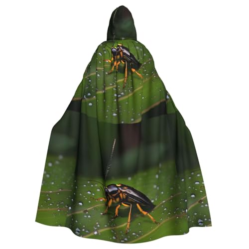DLXW Renaissance-Umhang mit Kapuze für Erwachsene, Polyester, viktorianische Capelle, mittelalterliches Hobbit, Halloween-Kostüm, Insekten auf Blättern DLXW Renaissance-Umhang mit Kapuze für Erwachsene, Polyester, viktorianische Capelle, mittelalterliches Hobbit, Halloween-Kostüm, Insekten auf Blättern von DLXW