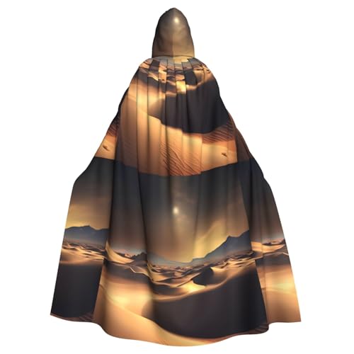DLXW Renaissance-Umhang mit Kapuze für Erwachsene, Polyester, viktorianische Capelle, mittelalterliches Hobbit, Halloween-Kostüm, Sahara-Wüste DLXW Renaissance-Umhang mit Kapuze für Erwachsene, Polyester, viktorianische Capelle, mittelalterliches Hobbit, Halloween-Kostüm, Sahara-Wüste von DLXW