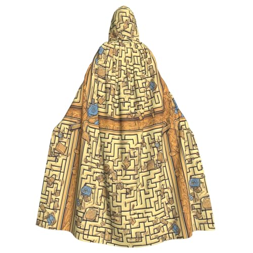 DLXW Renaissance-Umhang mit Kapuze für Erwachsene, Polyester, viktorianische Capelle, mittelalterliches Hobbit, Halloween-Kostüm, Schatzlabyrinth DLXW Renaissance-Umhang mit Kapuze für Erwachsene, Polyester, viktorianische Capelle, mittelalterliches Hobbit, Halloween-Kostüm, Schatzlabyrinth von DLXW