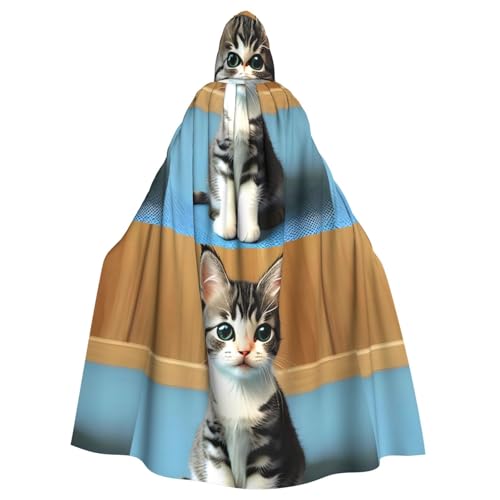 DLXW Renaissance-Umhang mit Kapuze für Erwachsene, Polyester, viktorianische Capelle, mittelalterliches Hobbit, Halloween-Kostüm, Schlafzimmer, Kätzchen DLXW Renaissance-Umhang mit Kapuze für Erwachsene, Polyester, viktorianische Capelle, mittelalterliches Hobbit, Halloween-Kostüm, Schlafzimmer, Kätzchen von DLXW
