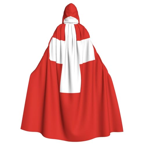 DLXW Renaissance-Umhang mit Kapuze für Erwachsene, Polyester, viktorianische Capelle, mittelalterliches Hobbit, Halloween-Kostüm, Schweizer Flagge DLXW Renaissance-Umhang mit Kapuze für Erwachsene, Polyester, viktorianische Capelle, mittelalterliches Hobbit, Halloween-Kostüm, Schweizer Flagge von DLXW
