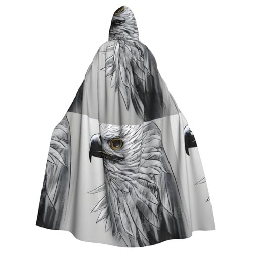 DLXW Renaissance-Umhang mit Kapuze für Erwachsene, Polyester, viktorianische Capelle, mittelalterliches Hobbit, Halloween-Kostüm, Skizzieren eines Adlers DLXW Renaissance-Umhang mit Kapuze für Erwachsene, Polyester, viktorianische Capelle, mittelalterliches Hobbit, Halloween-Kostüm, Skizzieren eines Adlers von DLXW