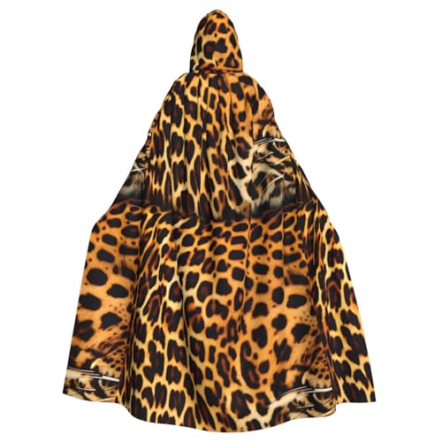 DLXW Renaissance-Umhang mit Kapuze für Erwachsene, Polyester, viktorianische Capelle, mittelalterliches Hobbit, Halloween-Kostüm, Streifen auf Leoparden DLXW Renaissance-Umhang mit Kapuze für Erwachsene, Polyester, viktorianische Capelle, mittelalterliches Hobbit, Halloween-Kostüm, Streifen auf Leoparden von DLXW