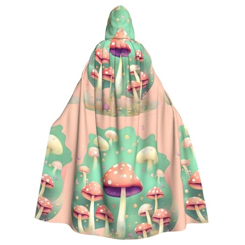 DLXW Renaissance-Umhang mit Kapuze für Erwachsene, Polyester, viktorianische Capelle, mittelalterliches Hobbit, Halloween-Kostüm, Traumpilz DLXW Renaissance-Umhang mit Kapuze für Erwachsene, Polyester, viktorianische Capelle, mittelalterliches Hobbit, Halloween-Kostüm, Traumpilz von DLXW