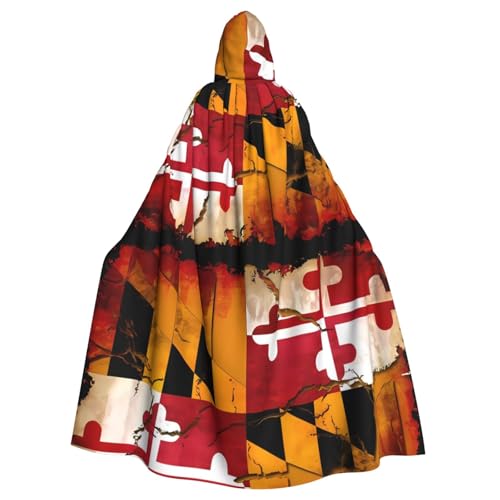 DLXW Renaissance-Umhang mit Kapuze für Erwachsene, Polyester, viktorianische Capelle, mittelalterliches Hobbit, Halloween-Kostüm, Vintage-Holzflagge DLXW Renaissance-Umhang mit Kapuze für Erwachsene, Polyester, viktorianische Capelle, mittelalterliches Hobbit, Halloween-Kostüm, Vintage-Holzflagge von DLXW
